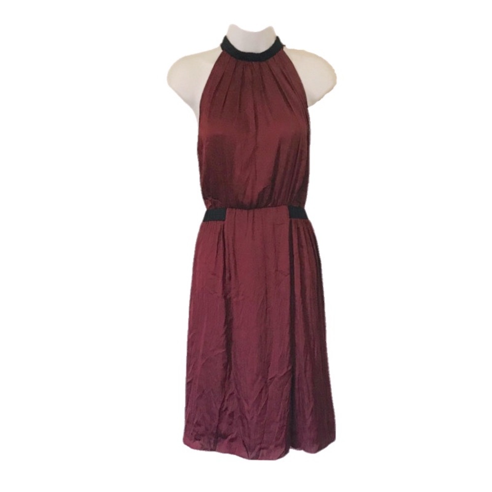 Guess Halter Neck Wine Color Cutout Dress S